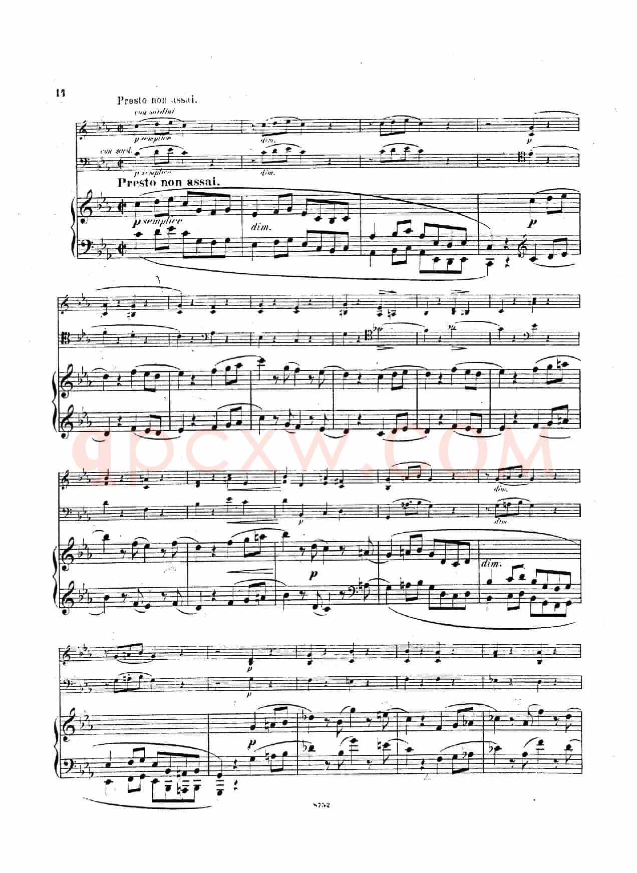 Piano Trio No.3 in c Minor Op.101(c小调第三钢琴三重奏)