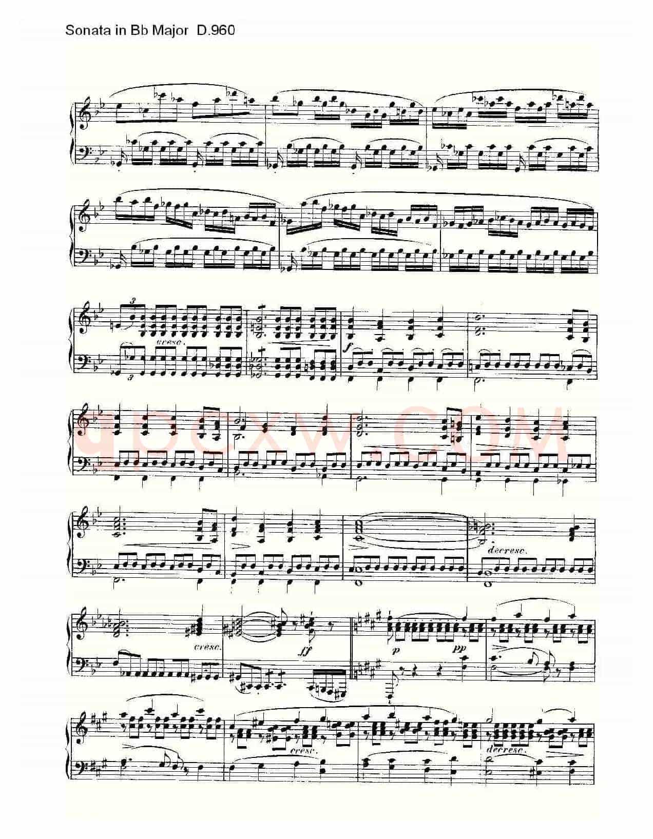 Sonata in Bb Major D.960(Bb大调奏鸣曲 D.960)