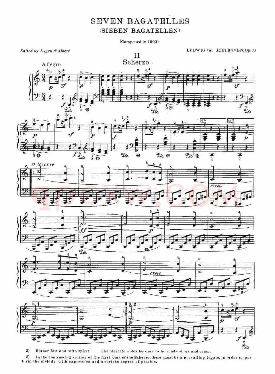 贝多芬钢琴小品（Bagatelles）（Op.33 之2）