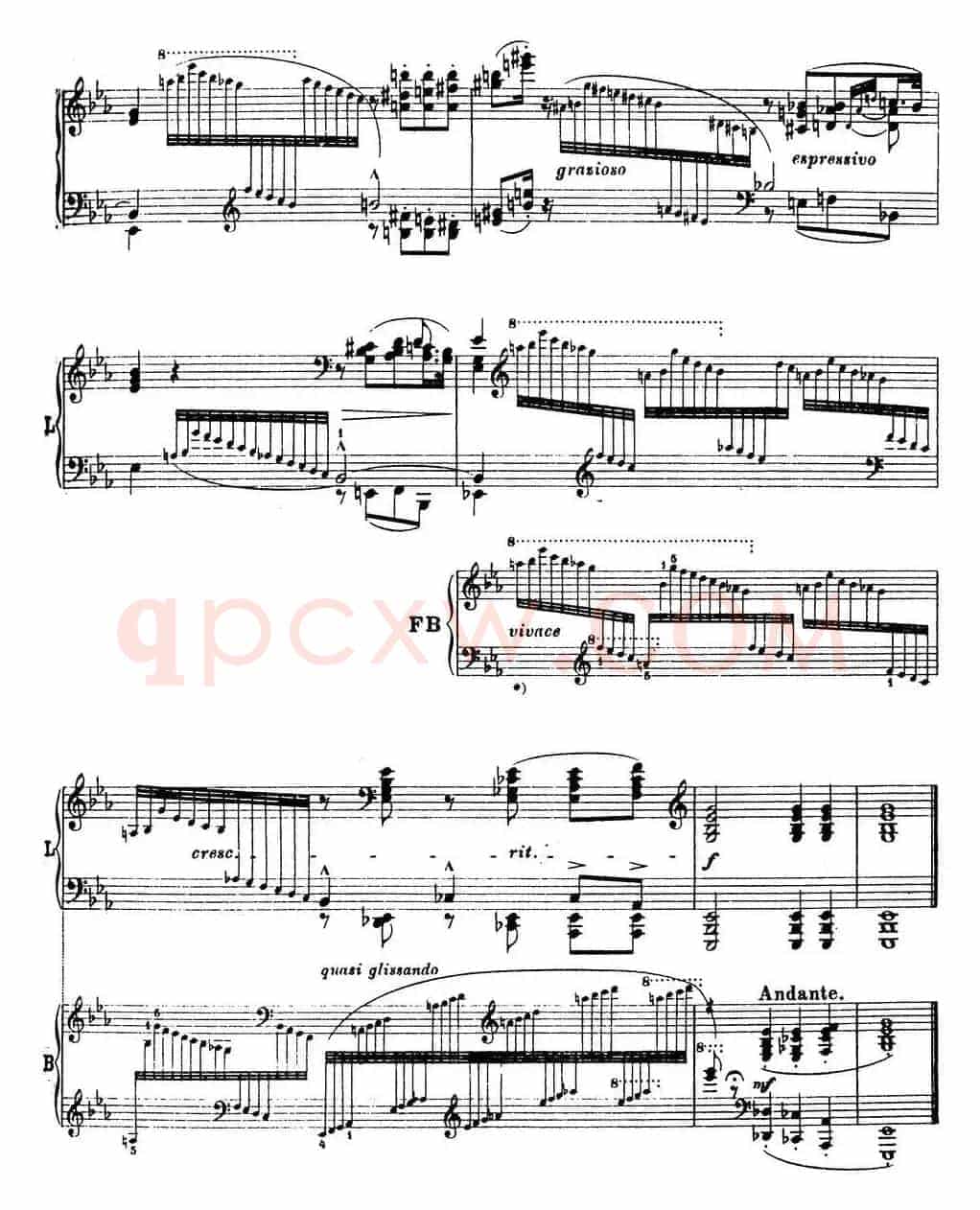 6首帕格尼尼大练习曲（Andantino capriccioso）