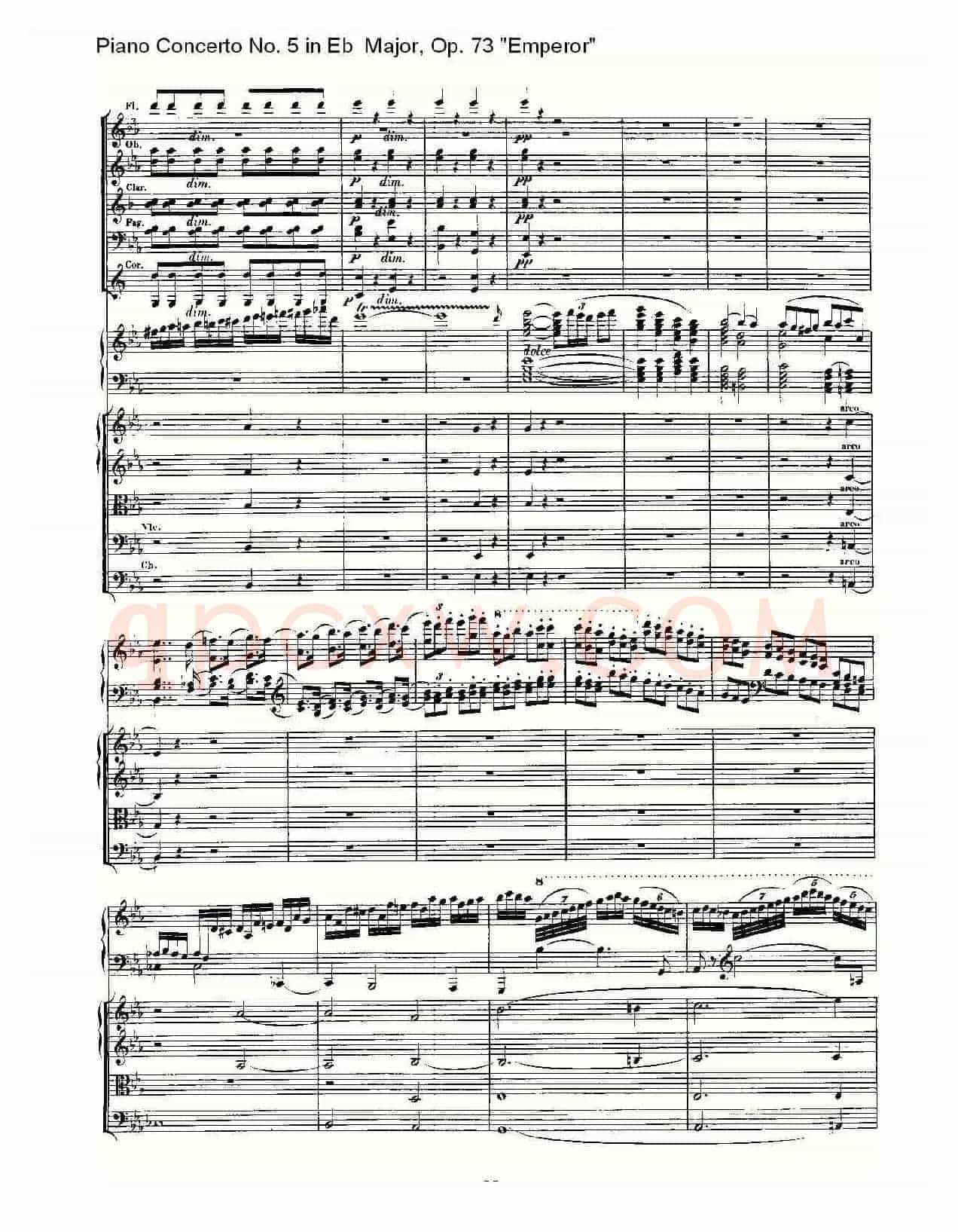 Eb大调钢琴第五协奏曲 Op.73“皇帝” 第一乐章（一）