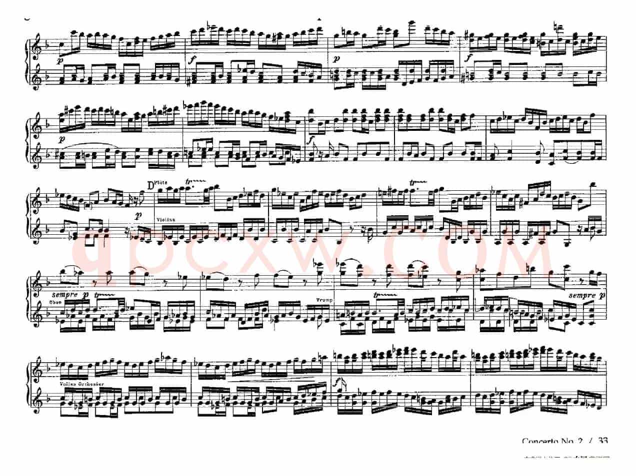 Brandenburg Concerto No.2 in F Major BWV.1047(F大调第二勃兰登堡协奏曲·四手联弹版)