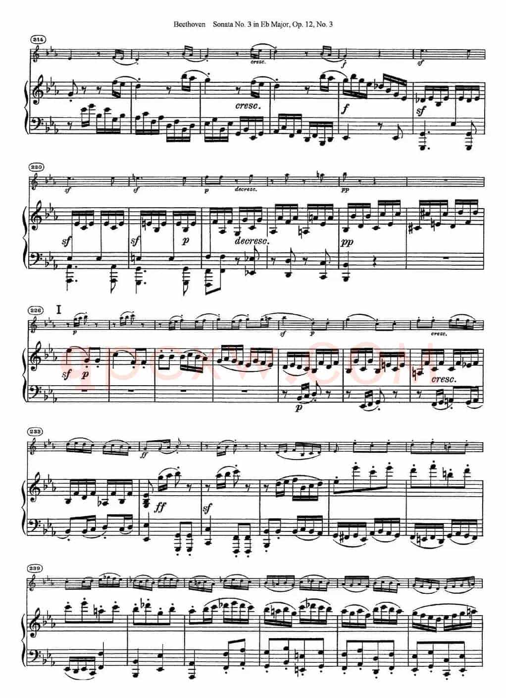 Violin Sonata No.3 in Eb Major Op.12 No.3（小提琴+钢琴伴奏）