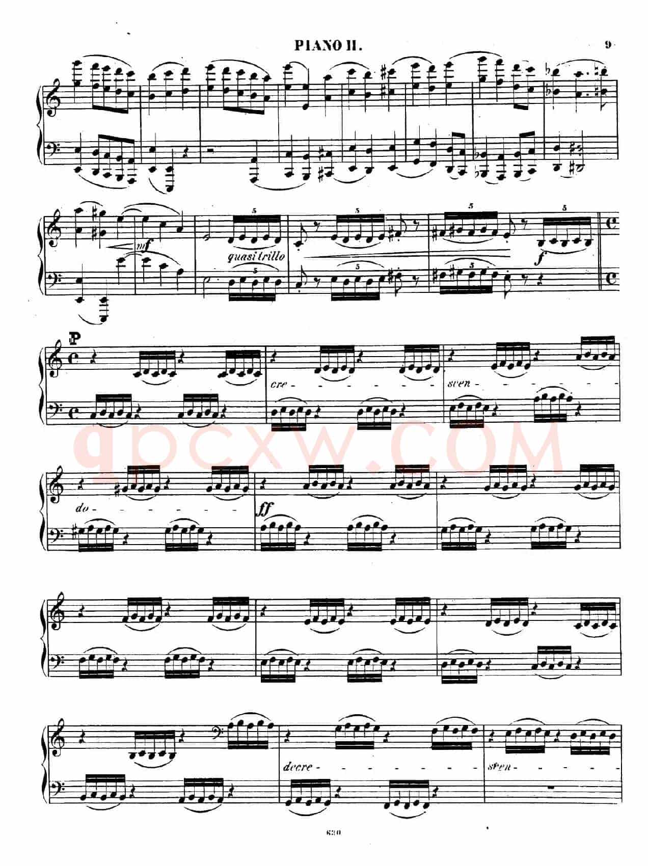 Chaconne for 2 Pianos Op.150(双钢琴第二钢琴)