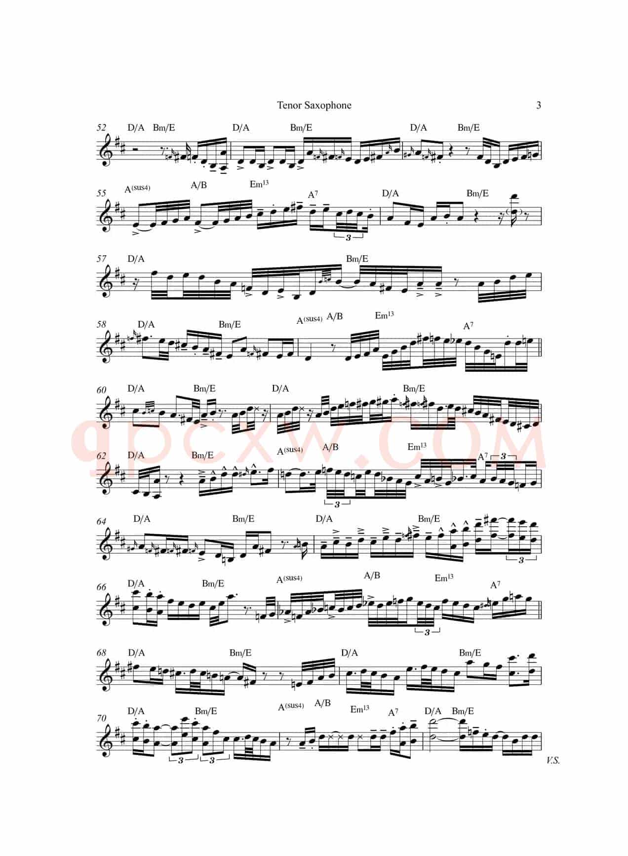 So Amazing（次中音萨克斯）