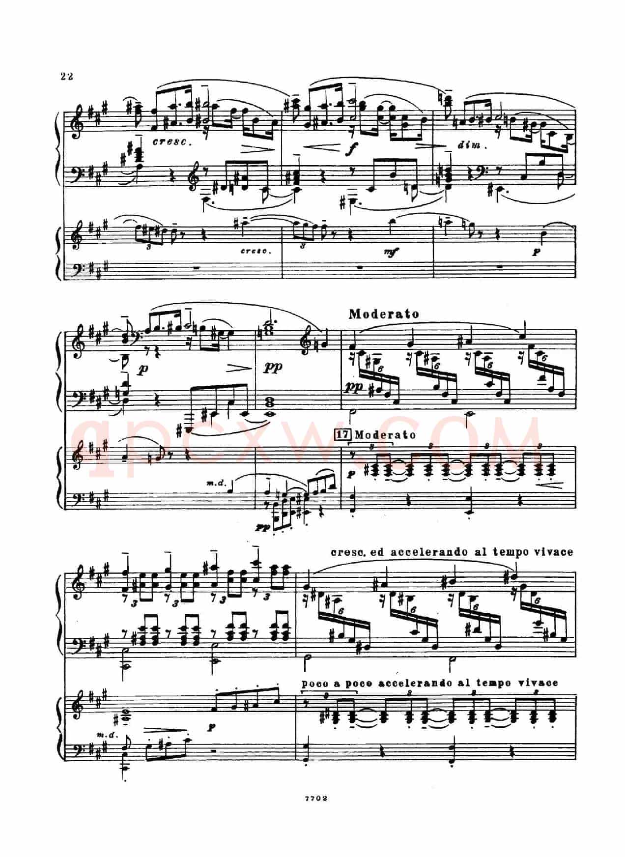 升f小调第一钢琴协奏曲 Op.1(双钢琴版)