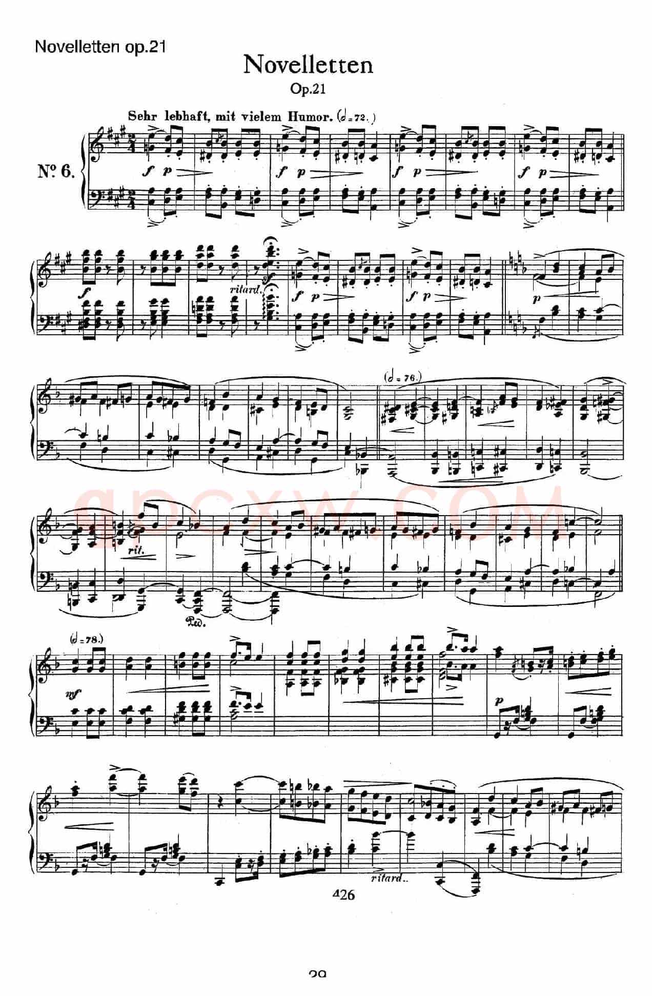 Novelletten Op.21（6）