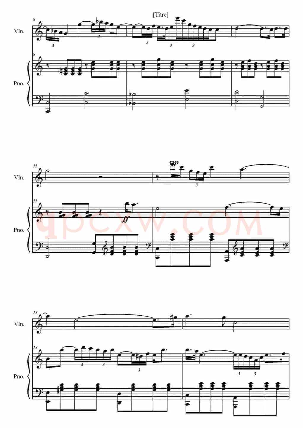 Sonate Verte（2-Lento、小提琴+钢琴伴奏）