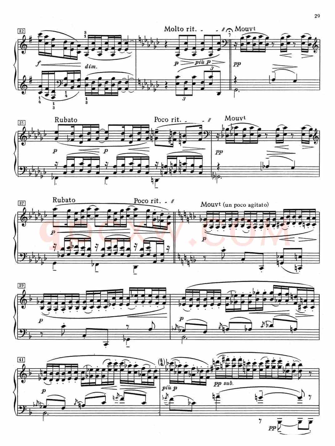德彪西12首钢琴练习曲（4 六度练习v1.0 sixtes）