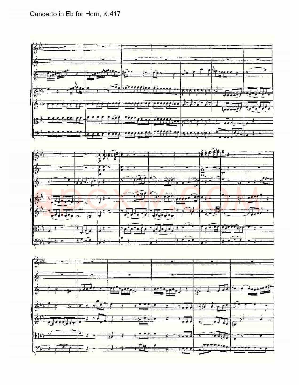 Concerto in Eb for Horn, K.417(Eb调法国号协奏曲, K.417)