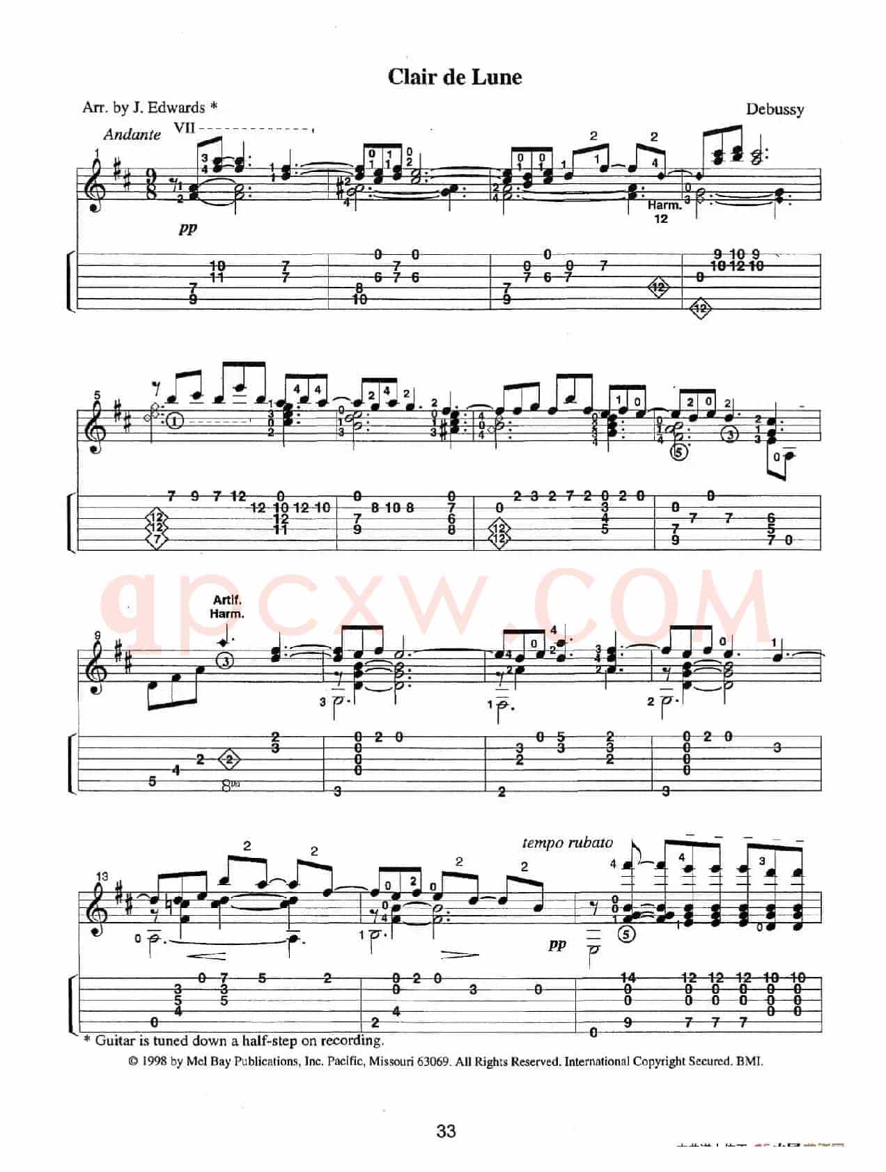 古典吉他：From the Dance（Clair de Lune）