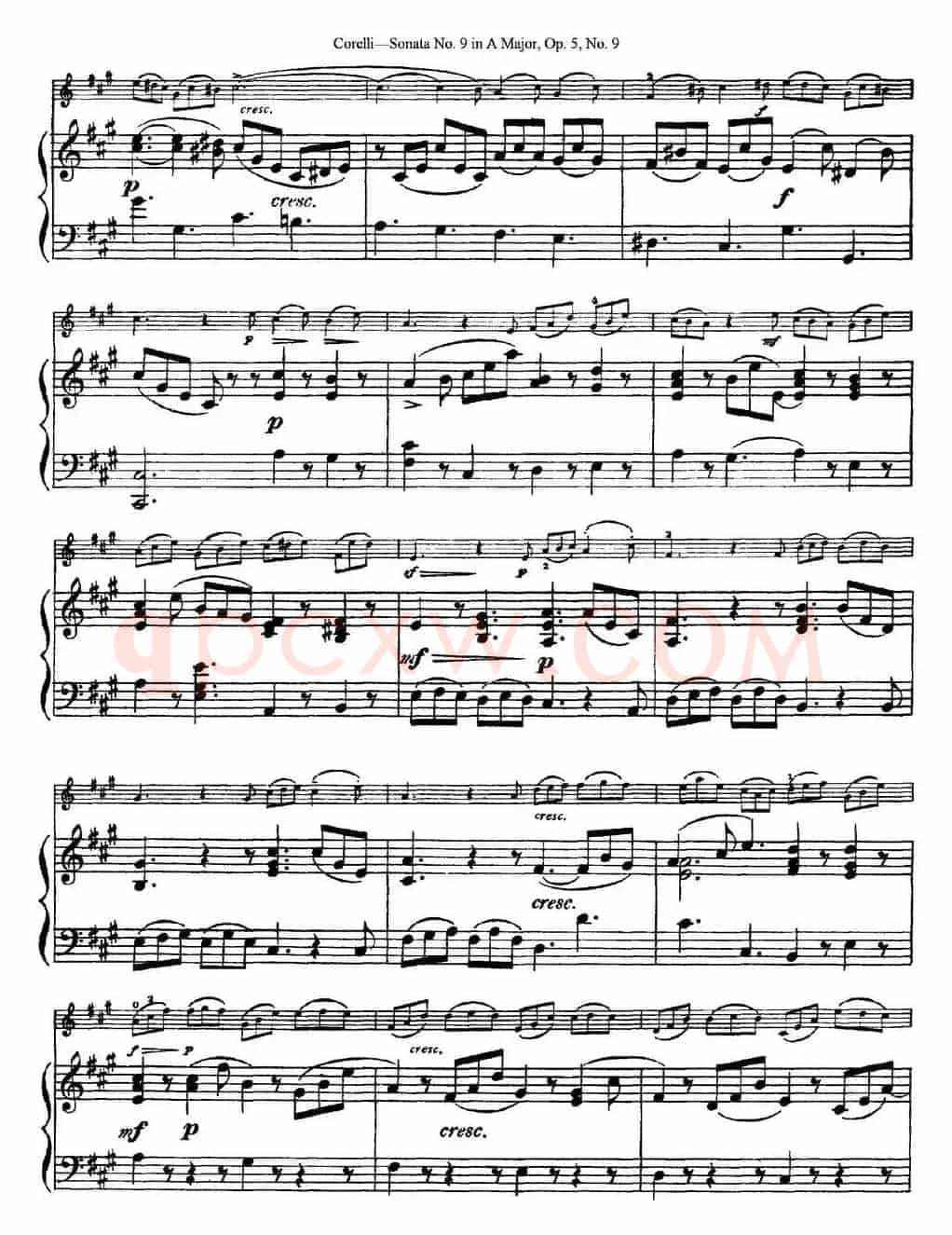 Sonata No.9 in A Major Op.5 No.9（小提琴+钢琴伴奏）