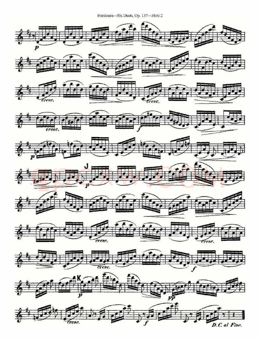 Six Duets, Op.137 之四（二重奏 六首作品 137号）