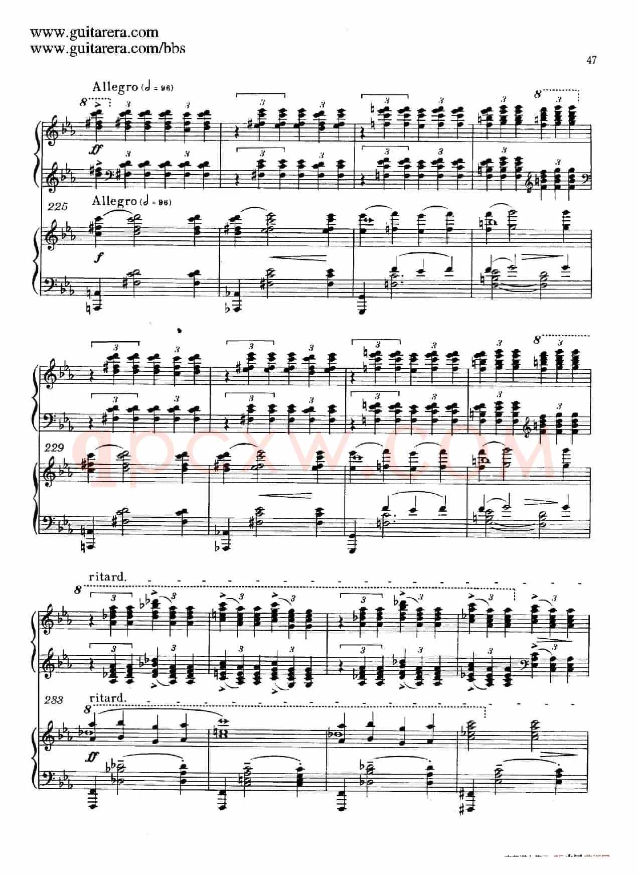 c小调第二钢琴协奏曲 Op.18(双钢琴·第一乐章)