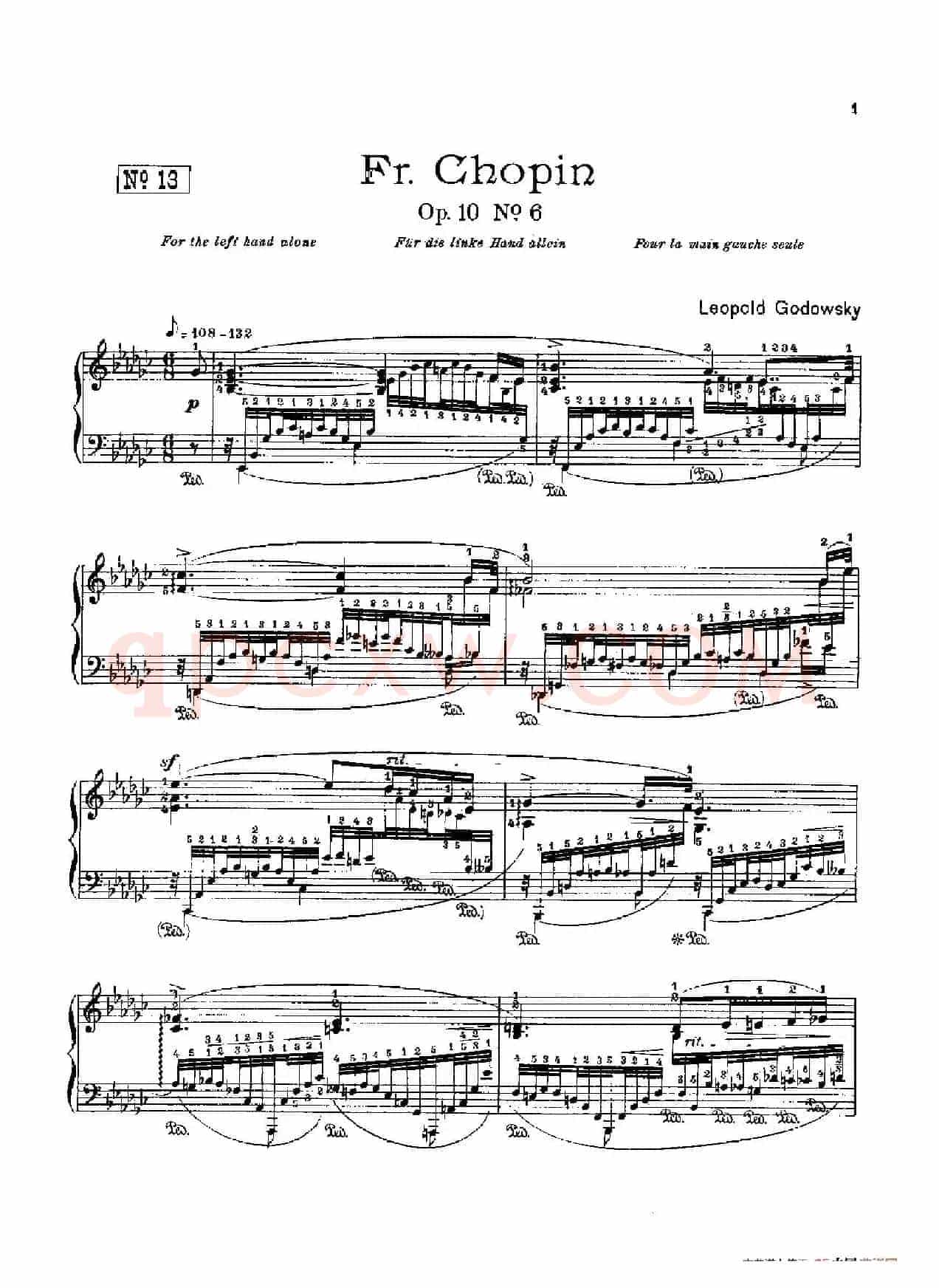 53首以肖邦练习曲为素材而作的练习曲(No.13)