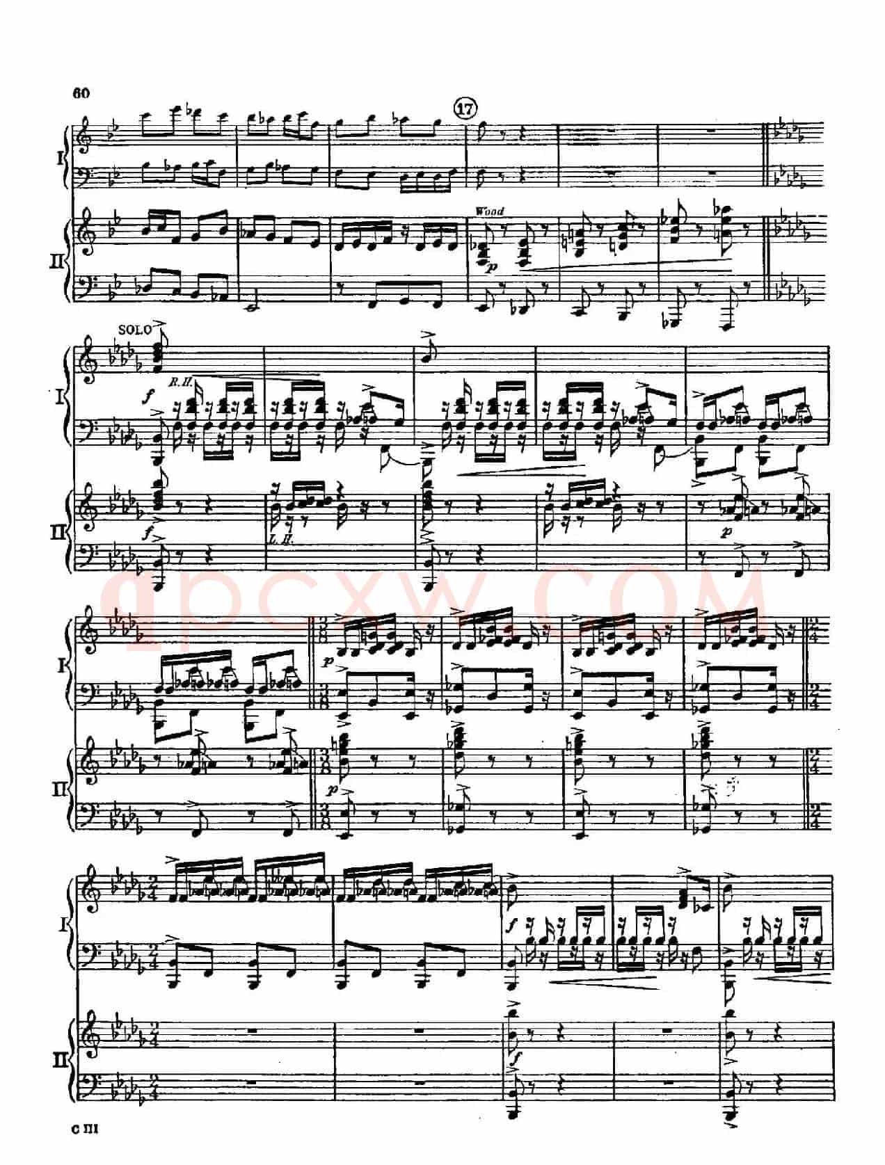 F大调爵士钢琴协奏曲（美版双钢琴原谱 P61—68）