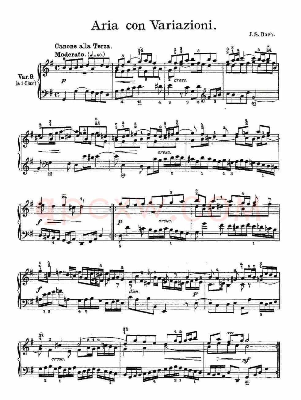 Aria con Variazioni 之九