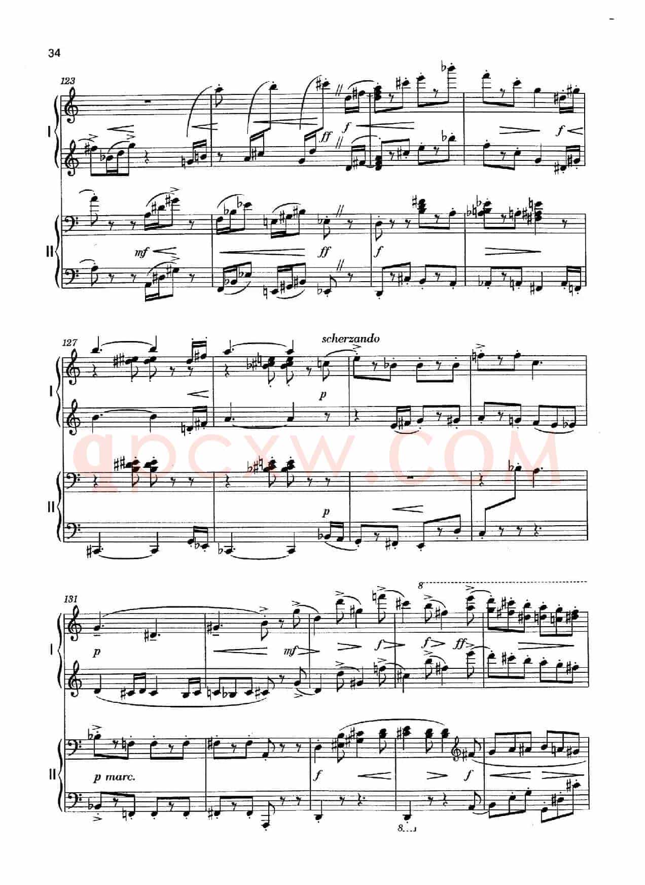 Vier Bagatellen Op.70（4首小品·Ⅳ·四手联弹）