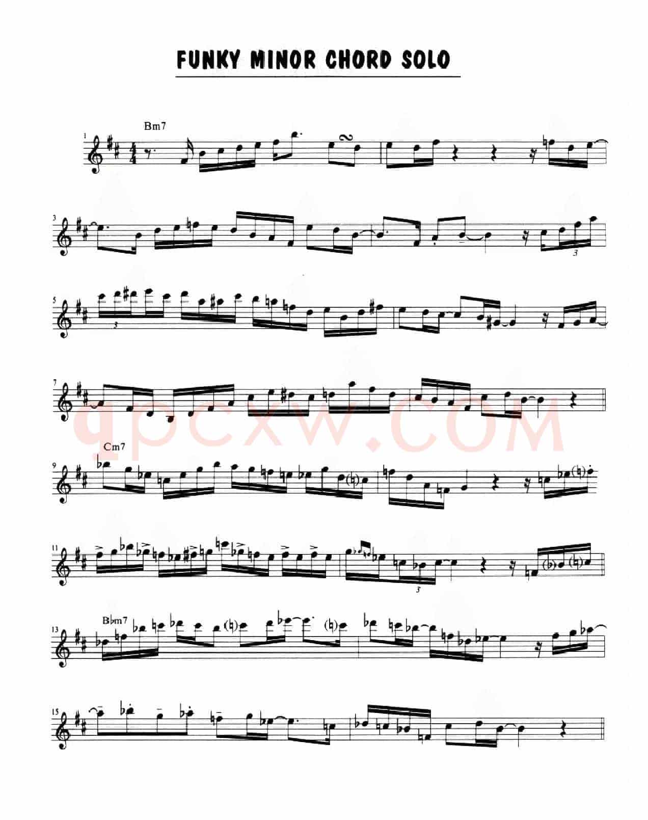 FUNKY MINOR CHORD SOLO