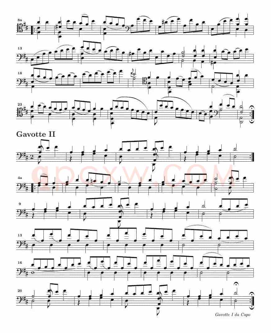 巴赫无伴奏大提琴练习曲之六