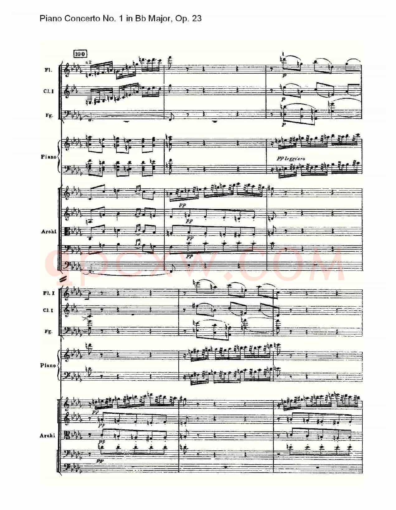 Bb大调第一钢琴协奏曲,Op.23第三乐章(一)