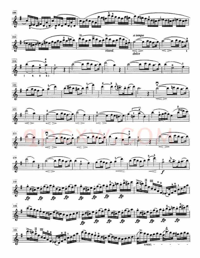 罗德第八协奏曲 E小调（Op.13，No.8） （小提琴分谱）
