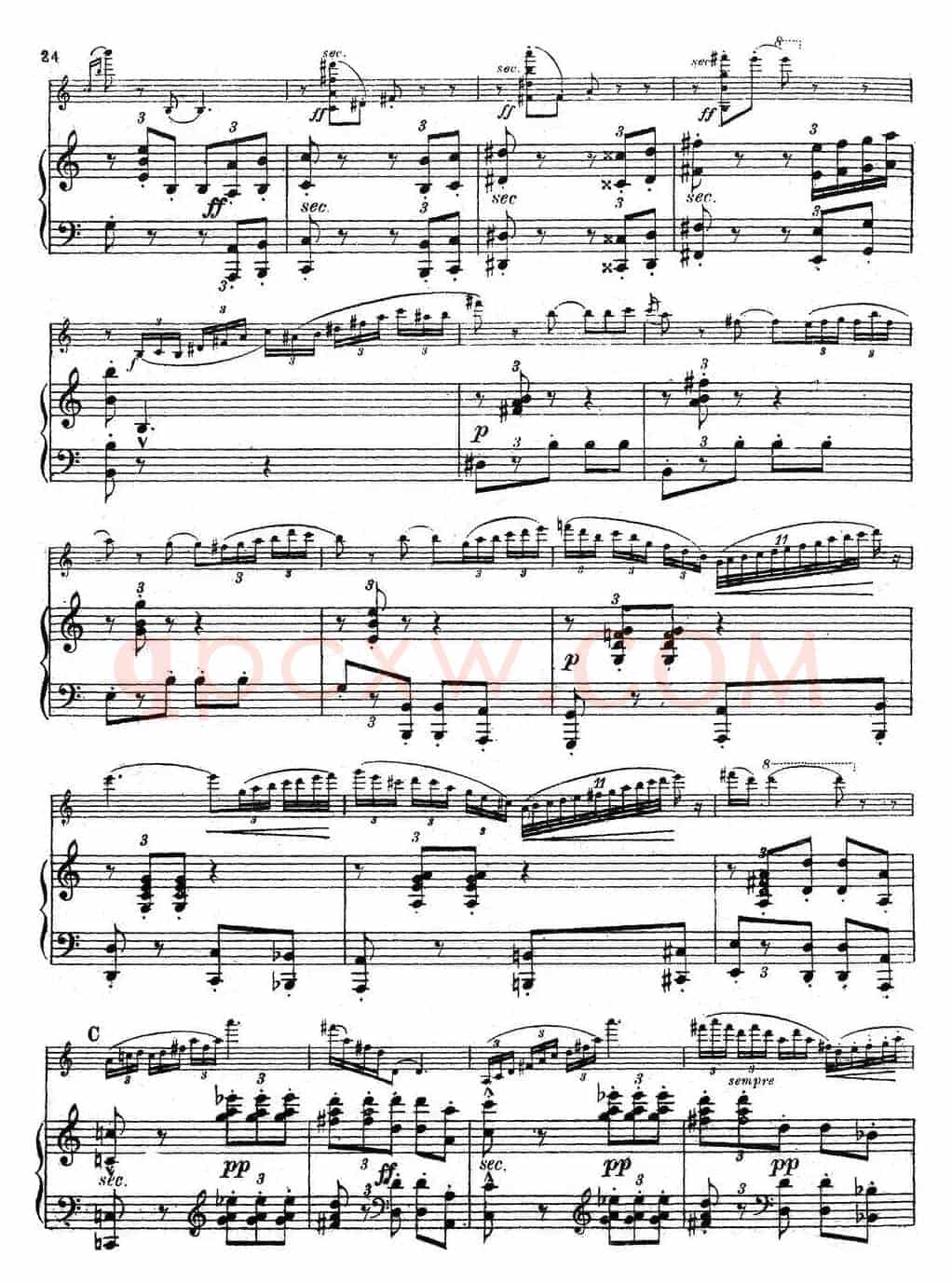 Symphonie EspagnoleOp.21，No.3（西班牙交响曲）（小提琴+钢琴伴奏）