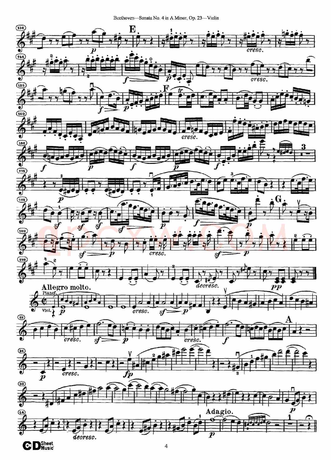 A小调第四小提琴奏鸣曲（Sonata No.4 in A Minor Op.23）