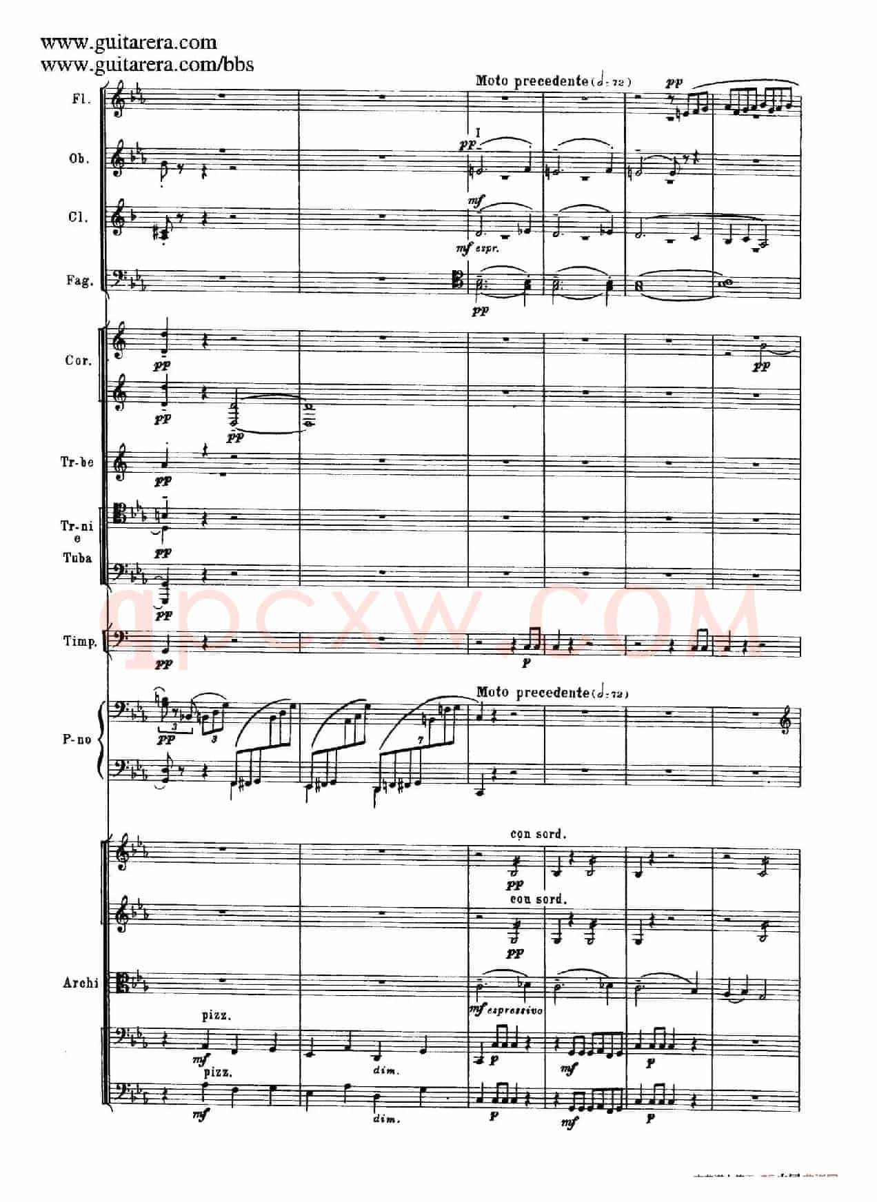 c小调第二钢琴协奏曲 Op.18（第一乐章总谱·P10——18）