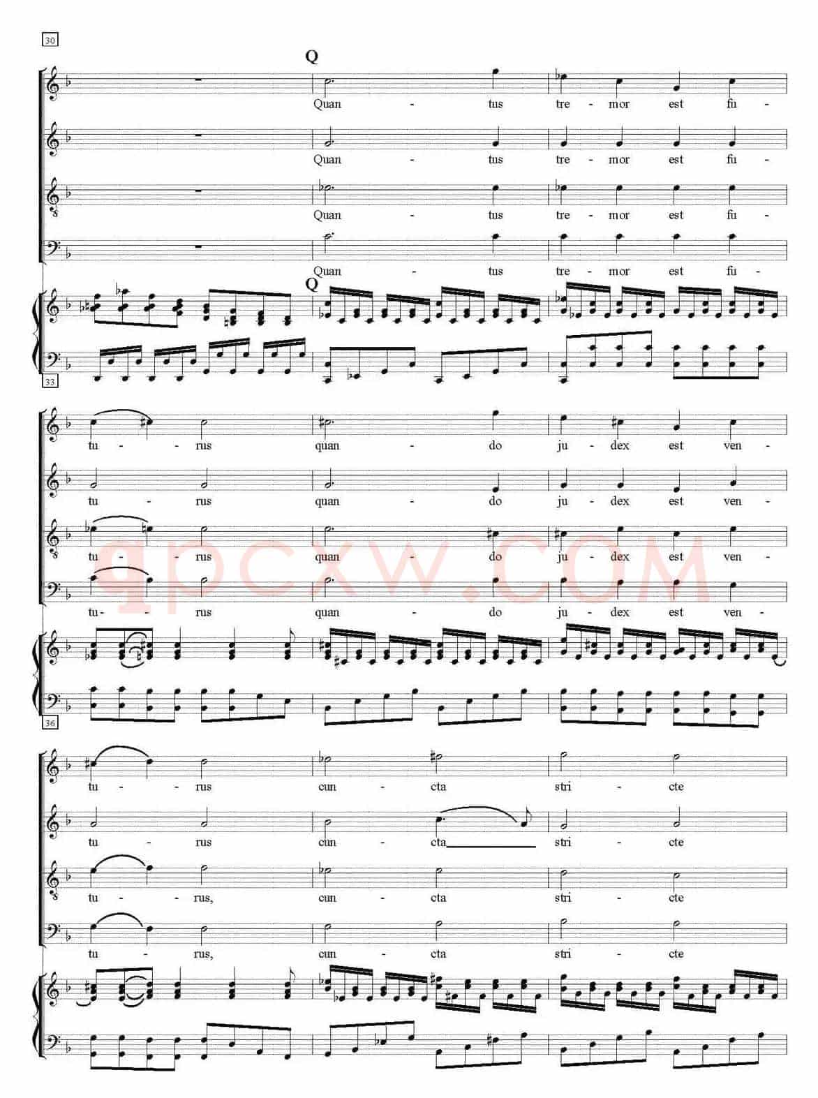 N°2 Dies irae（萨克斯四重奏+钢琴伴奏）