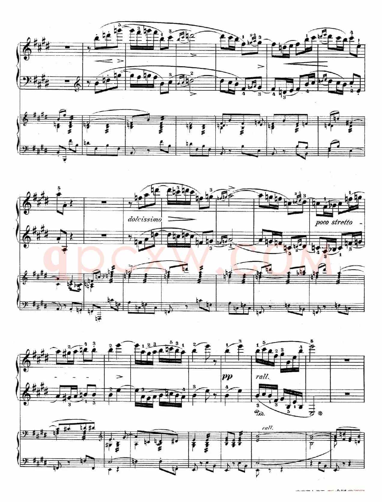 e小调第一钢琴协奏曲 Op.11((钢琴独奏版·第三乐章)
