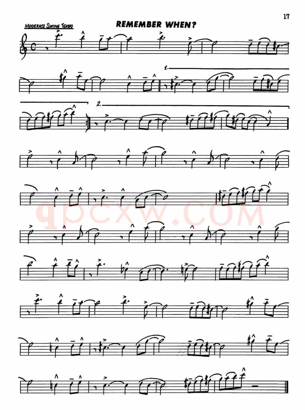 Basic Jazz Conception for saxophone（REMEMBER WHEH?）