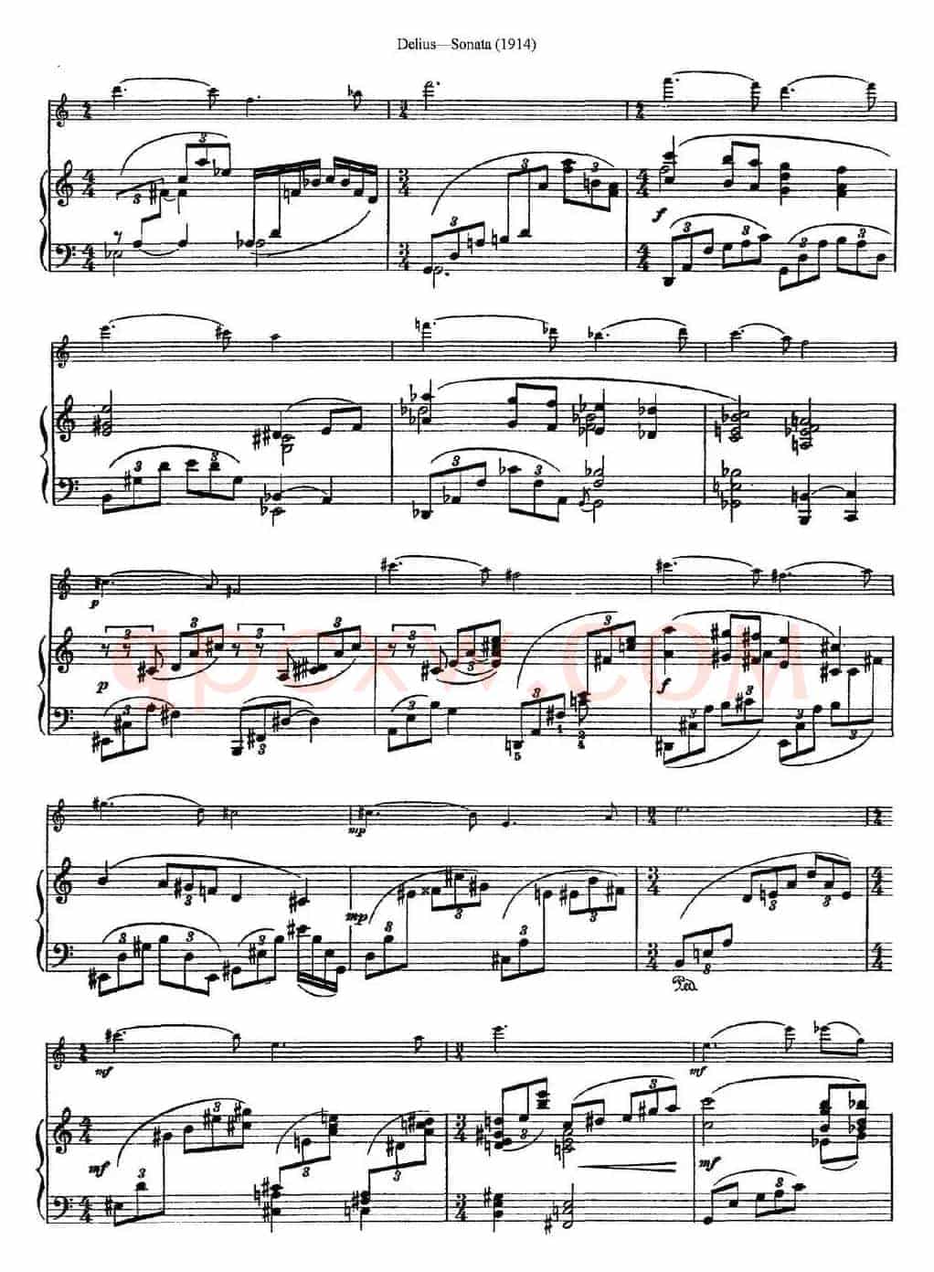 Delius Sonata（小提琴+钢琴伴奏）
