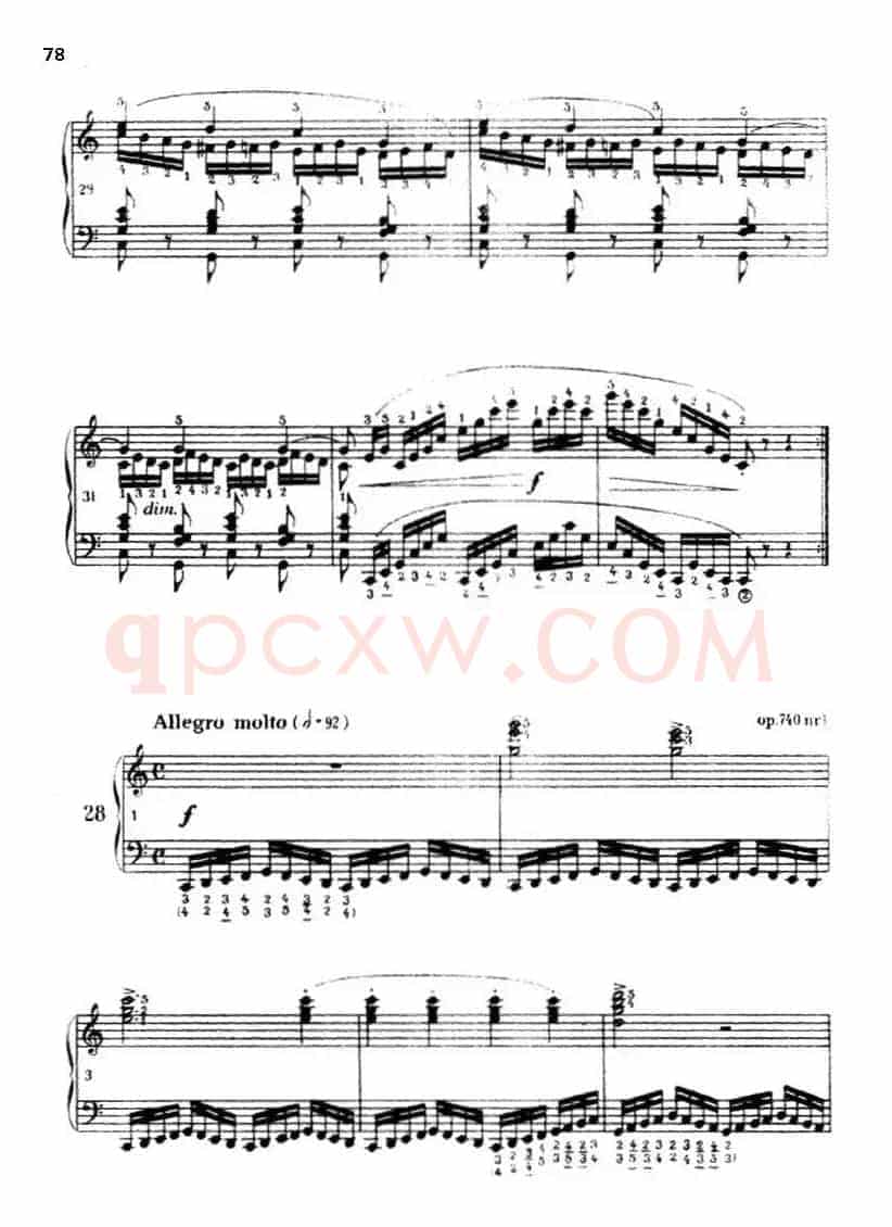 《车尔尼手风琴练习曲集》第Ⅲ册（P75—97）