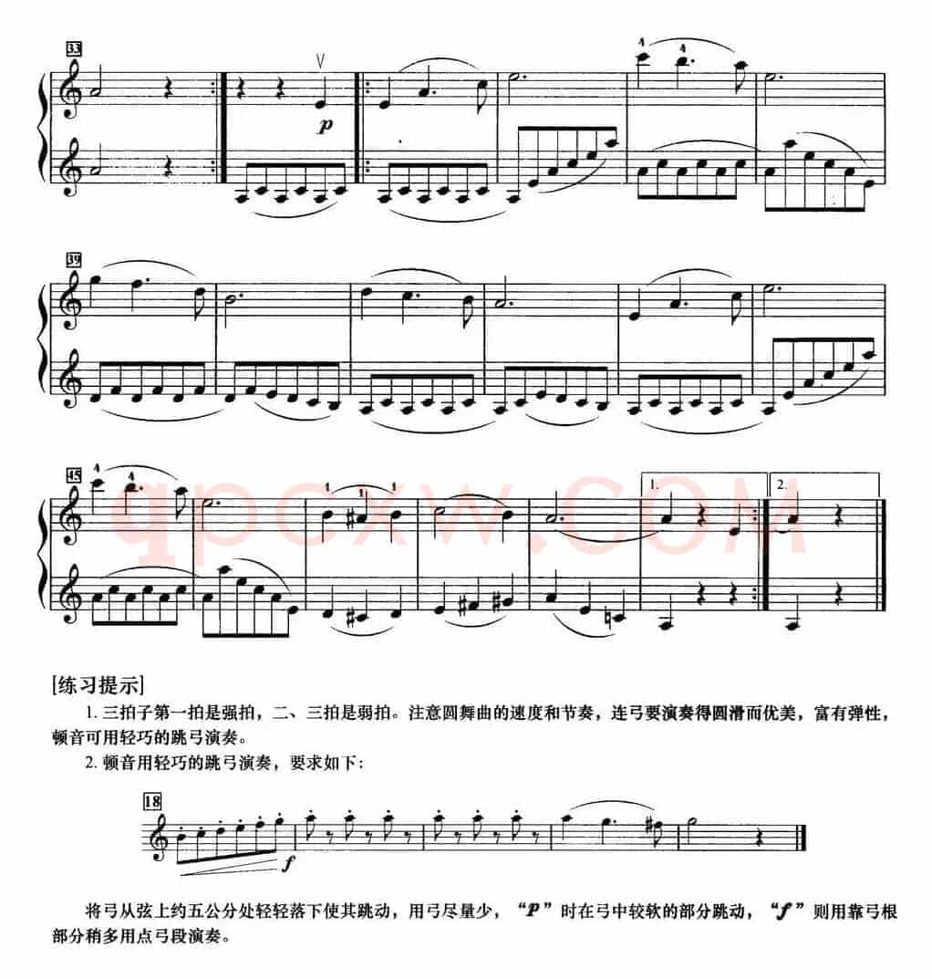 初级小提琴二重奏：多瑙河之细波