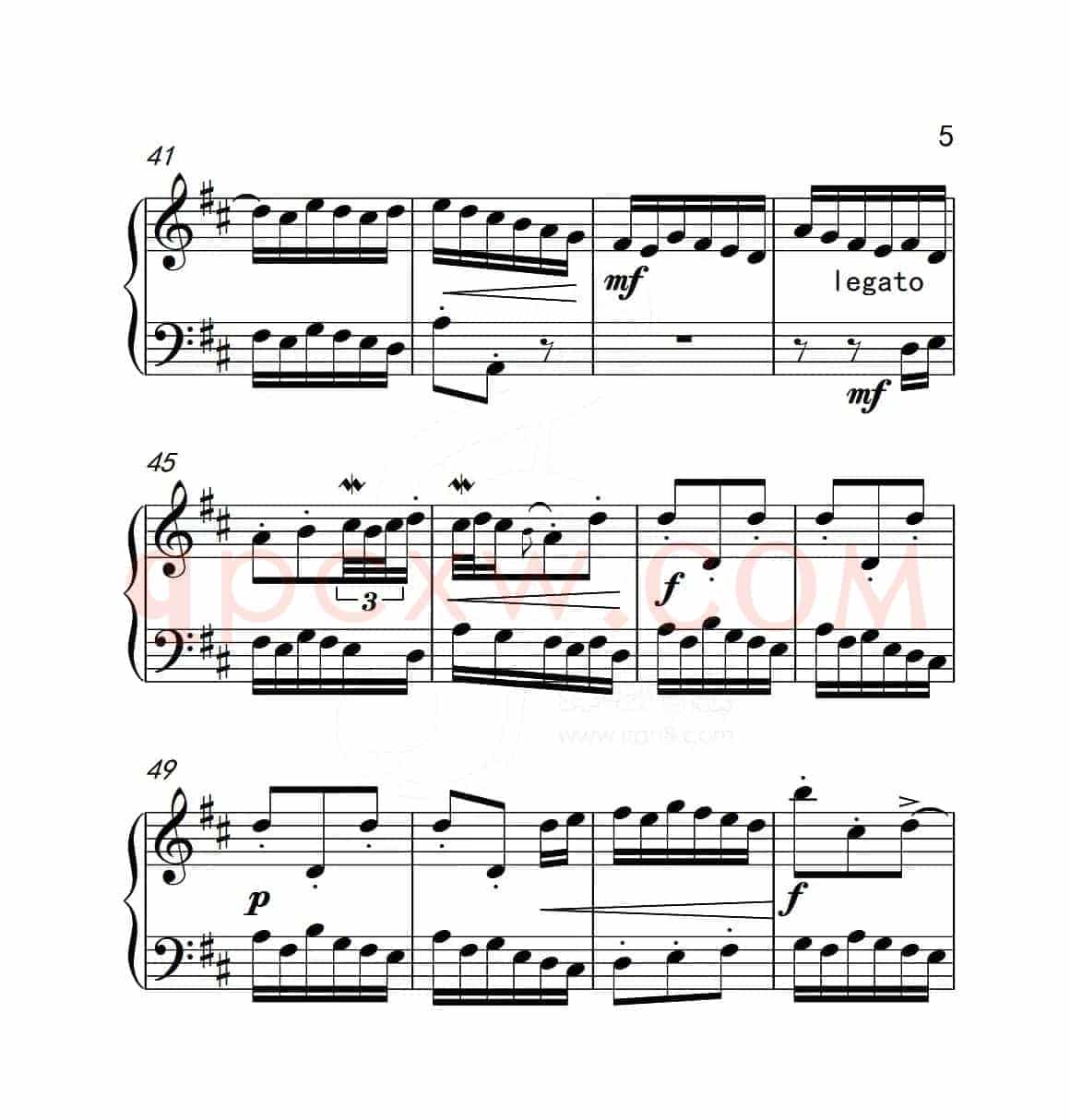 第五级A组 二部创意曲（中国音乐学院钢琴考级作品1~6级）