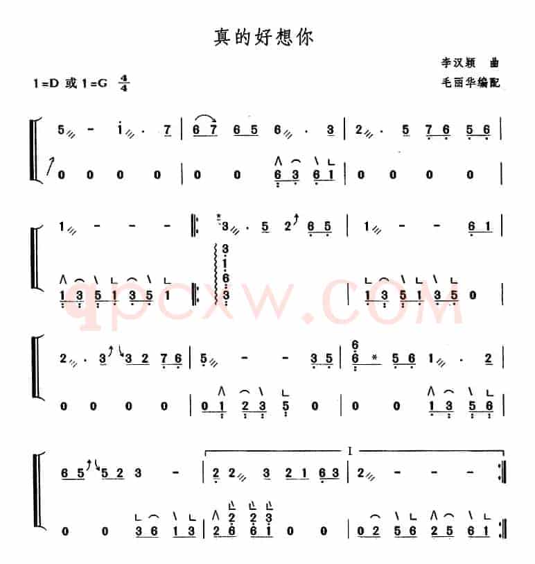 真的好想你（毛丽华编配版）