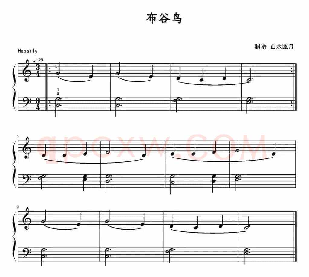 布谷鸟（山水眩月制谱版）
