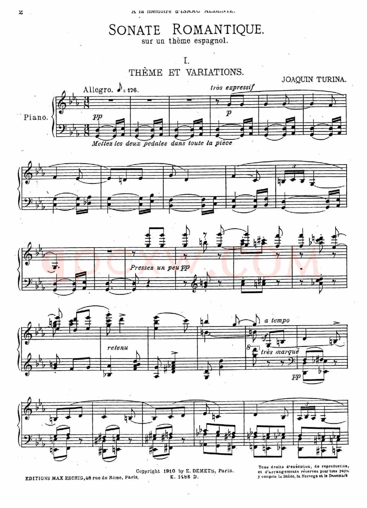 Sonate Romantique Op.3（浪漫奏鸣曲·Ⅰ）