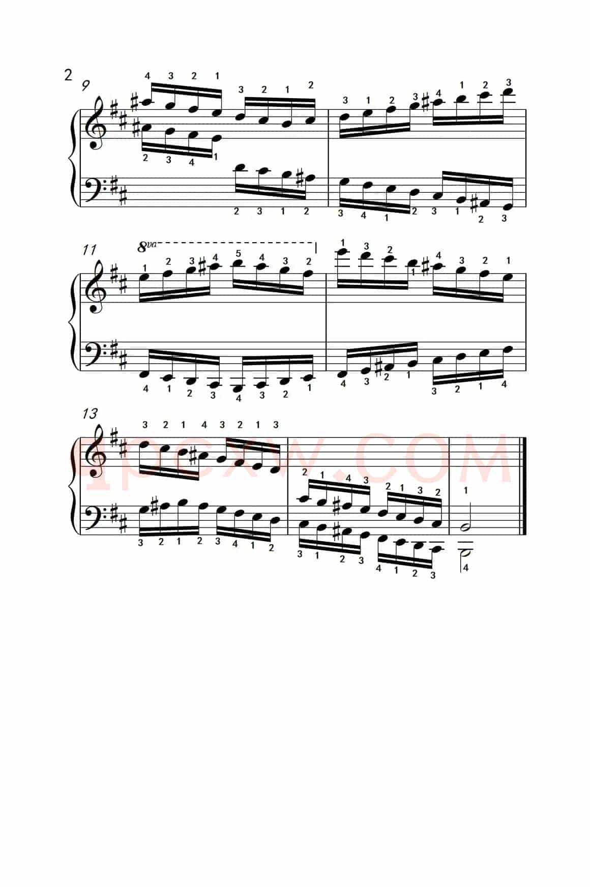 第九级8.b和声小调音阶（中央音乐学院 钢琴（业余）考级教程 7-9级）