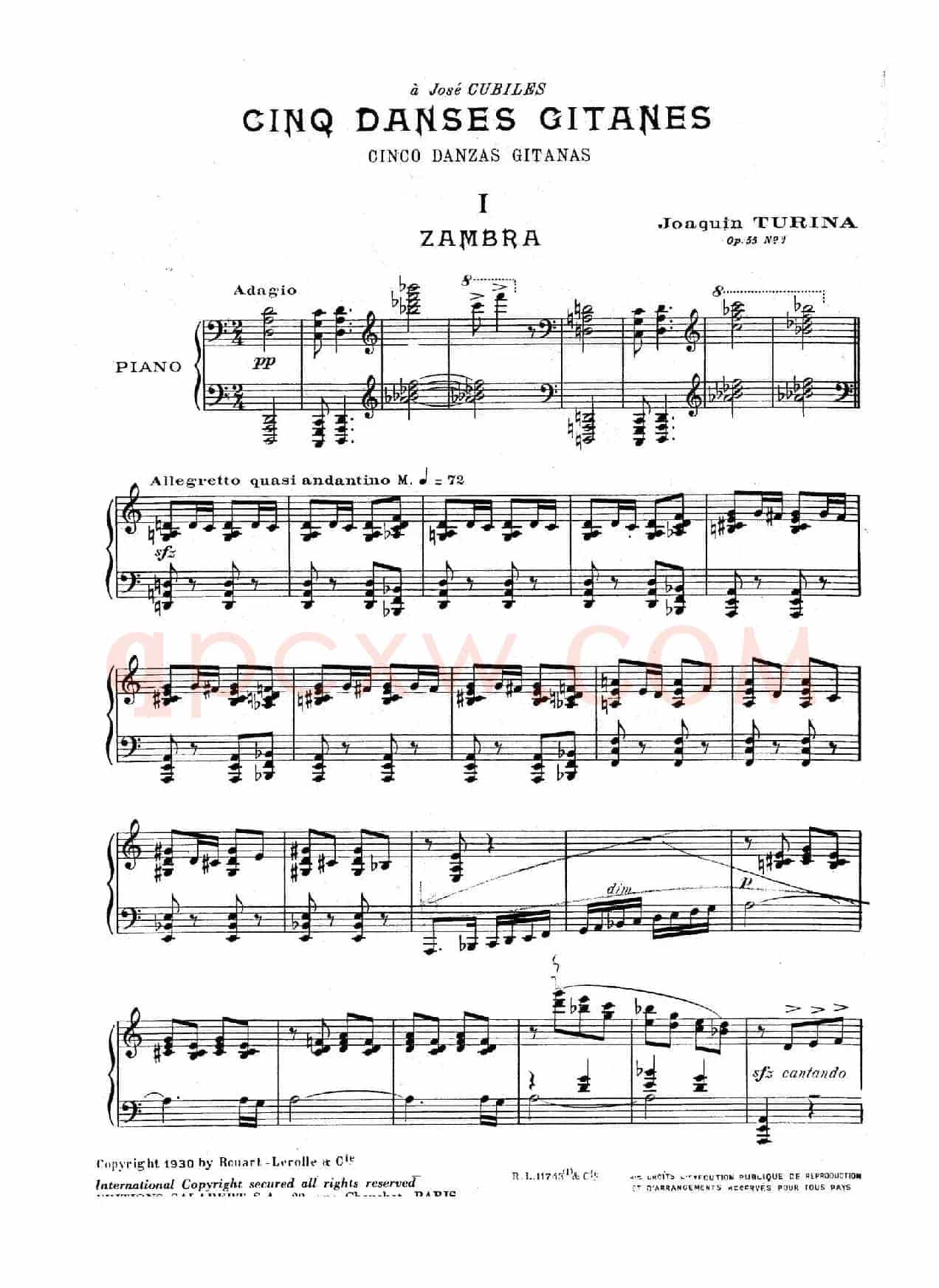 Danzas Gitanas Op.55（吉普赛舞曲）（华金·图里纳作曲版）