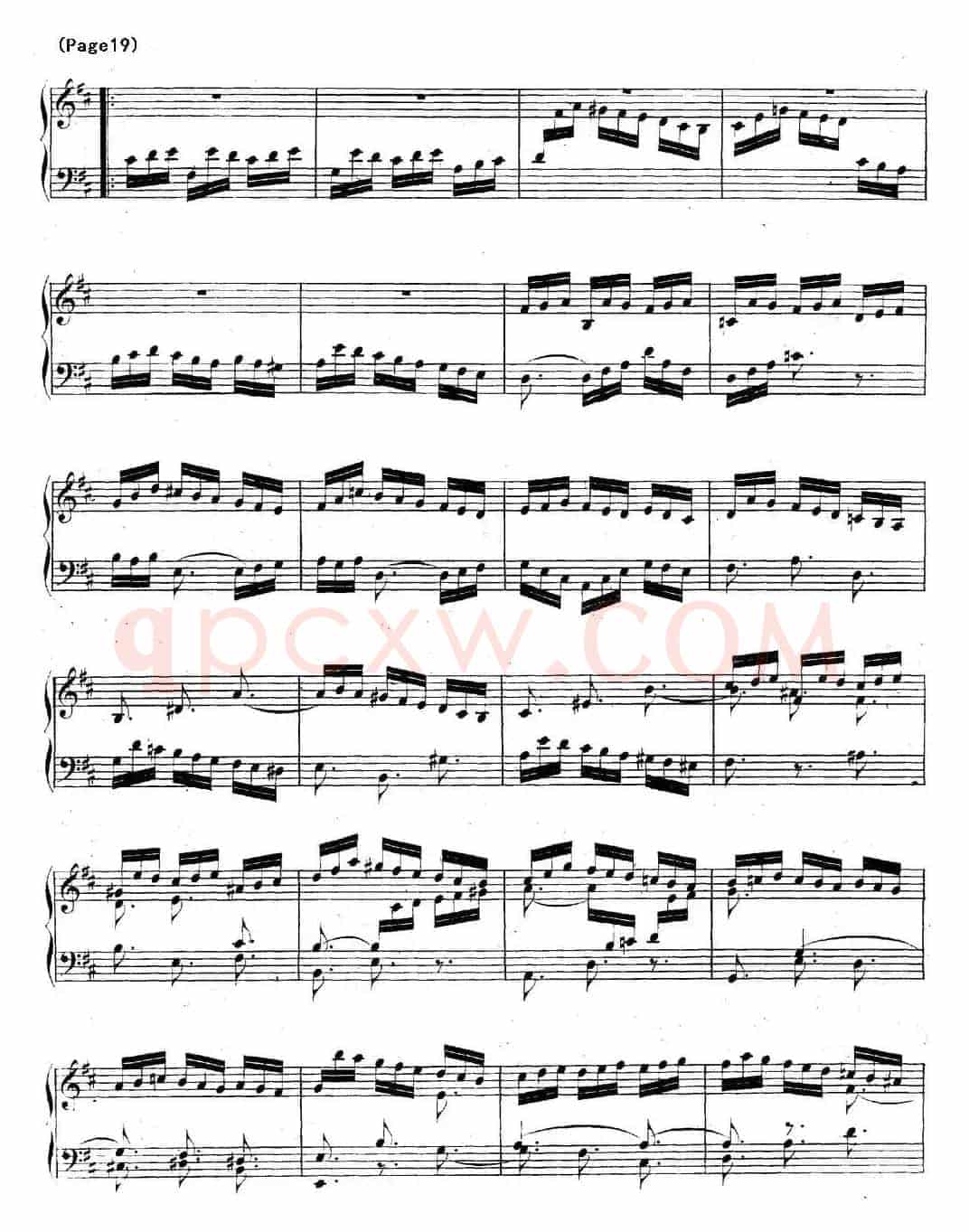 帕蒂塔6首德国组曲（No.4 D大调 巴赫 Partita D Major BWV 828）
