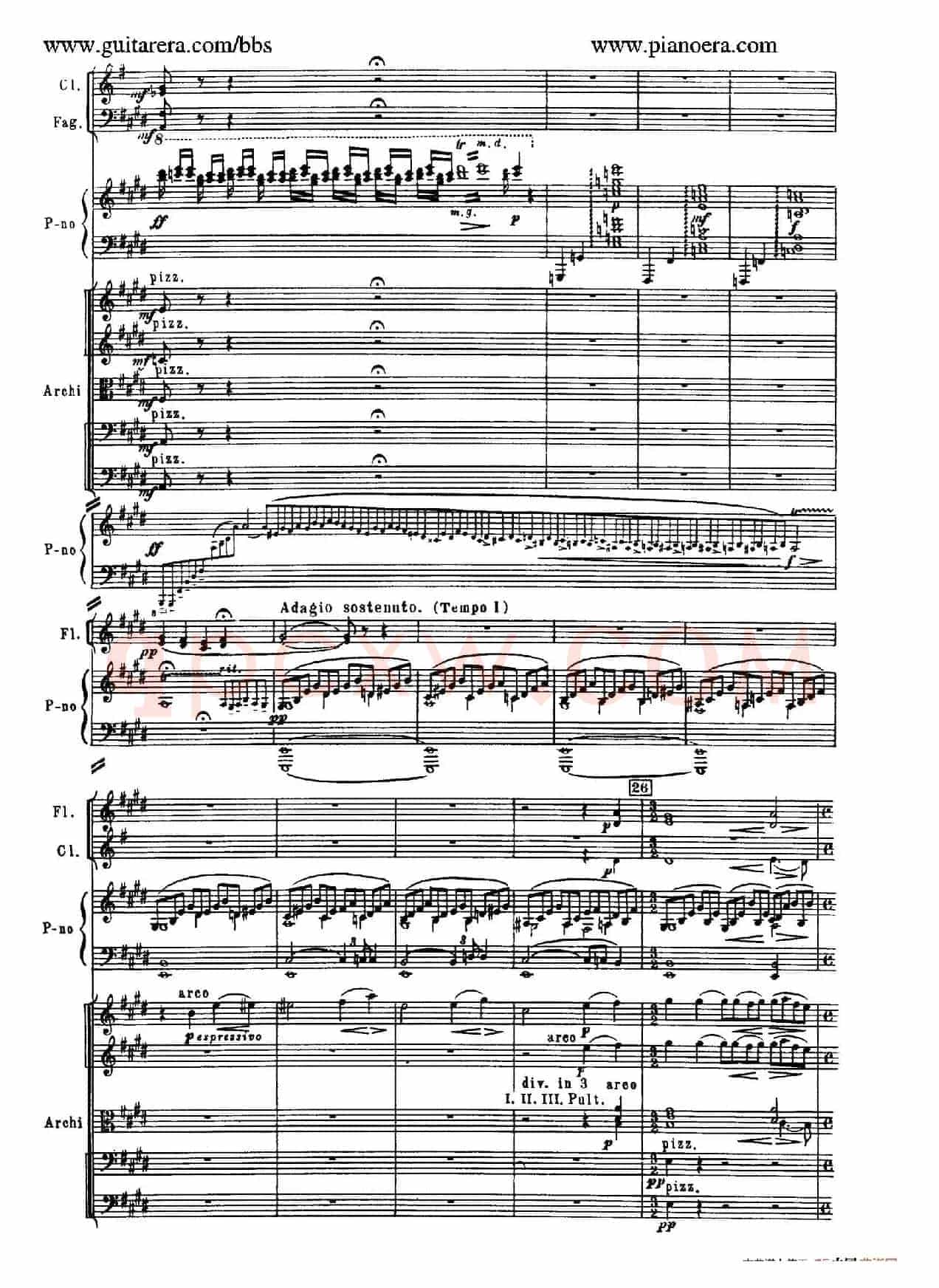 c小调第二钢琴协奏曲 Op.18（第二乐章总谱）