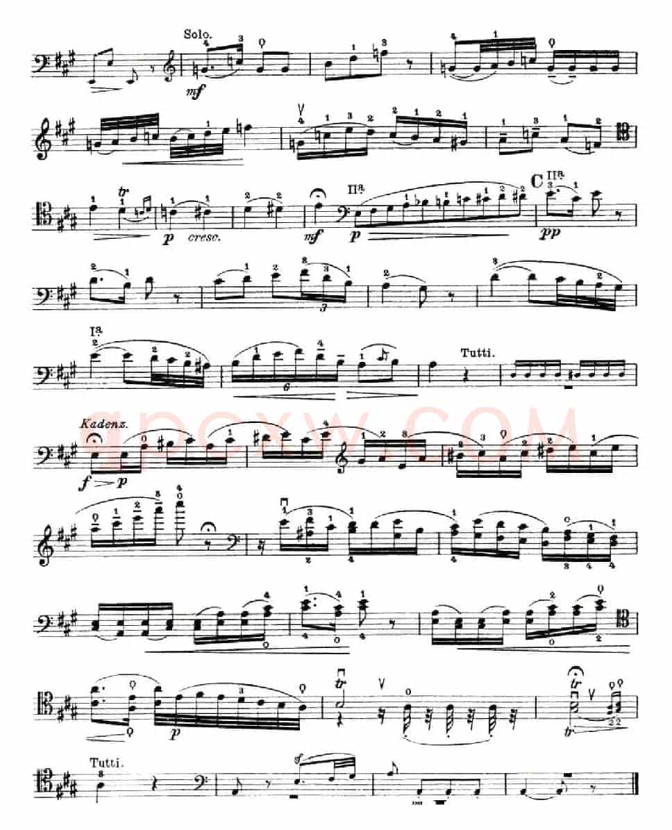 J. Haydn Concerto in D Major（海顿D大调大提琴协奏曲 [大提琴谱]）