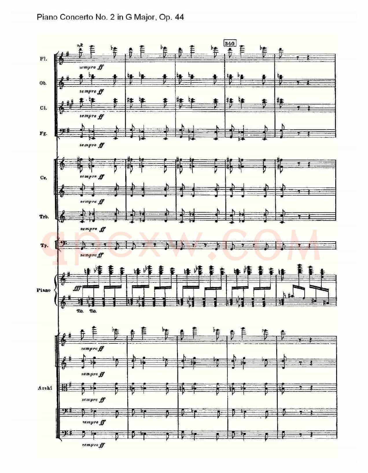 G大调第二钢琴协奏曲, Op.44第三乐章（二）