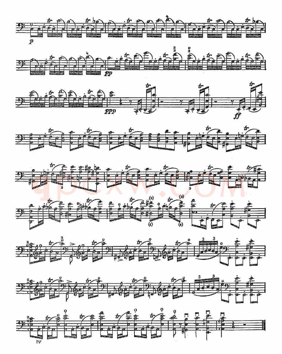 A. Piatti 12 Caprice Op.25（皮阿蒂 12首大提琴随想曲) 第八）