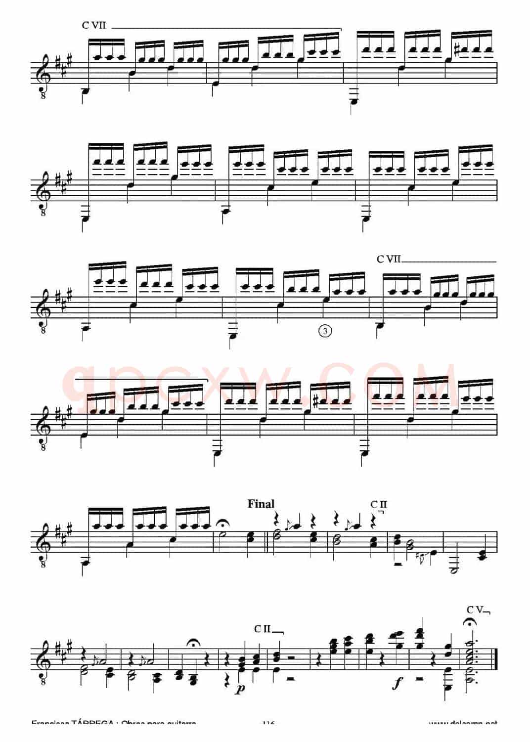 EL CARNAVAL DE VENECIA(Grande variaciones sobre un tema de Niccolo Paganini)(古典吉他)