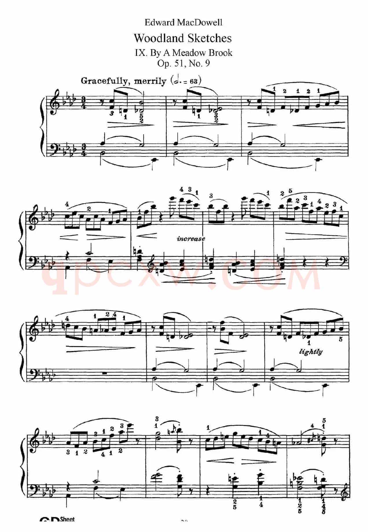 Woodland Sketches Op.51(森林素描·9)