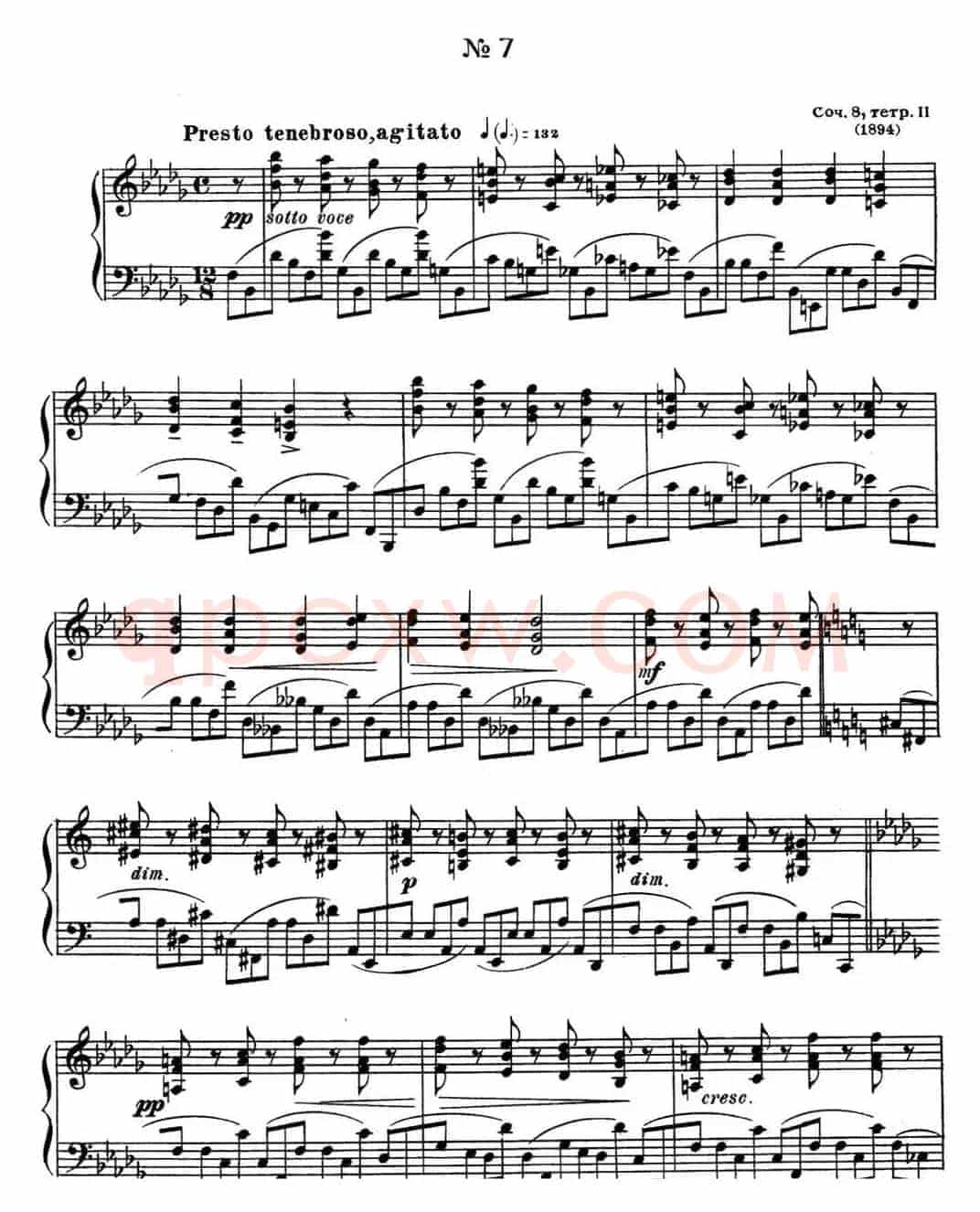 斯克里亚宾 钢琴练习曲 Op.8 No.7 Alexander Scriabin Etudes