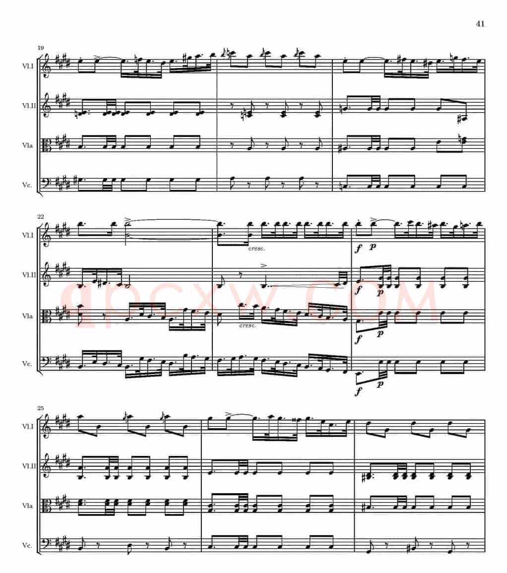 String Quartet nr.18 in E minor（E小调弦乐四重奏、P31-45）